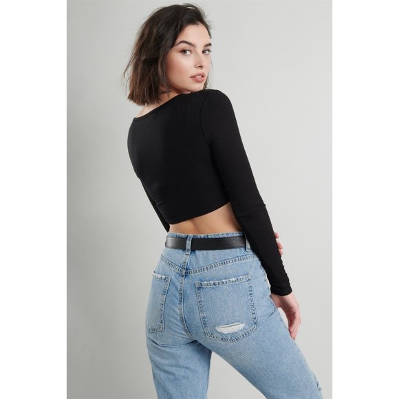 Ultra-Cropped Ruched Longsleeve - Picture 4 of 8